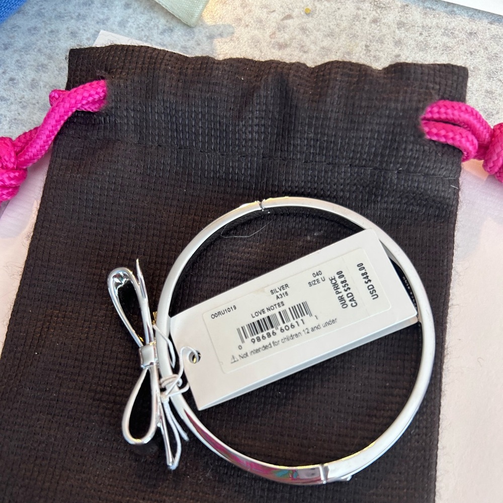 Kate Spade Silver Bangle with Bow Detail